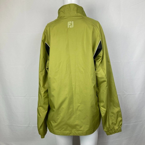 Footjoy Jacket Womens Sz M Green Black Golf Windbreaker Feather Logo - Picture 3 of 9